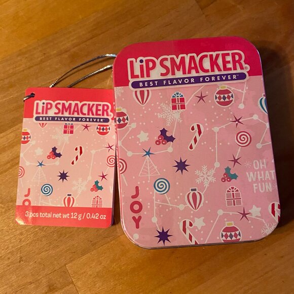 2 Lip Smackers 3 lip balm tins, Holiday,  Coca Cola Valentine Heart, Sealed New - Picture 3 of 5